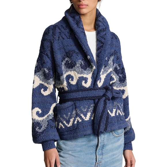 WINTER SALE!!!  Polo Ralph Lauren Rippling Wave Cardigan XL - Picture 6 of 16